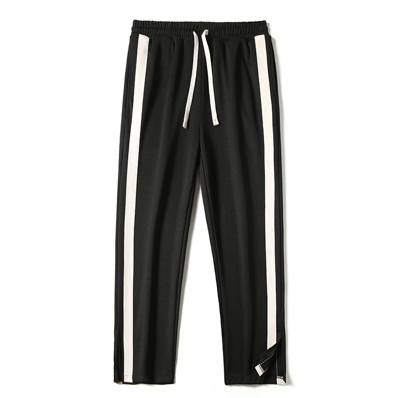 Pantalon de sport décontracté et polyvalent pour homme, coupe droite et ample, taille mi-haute, léger, style urbain